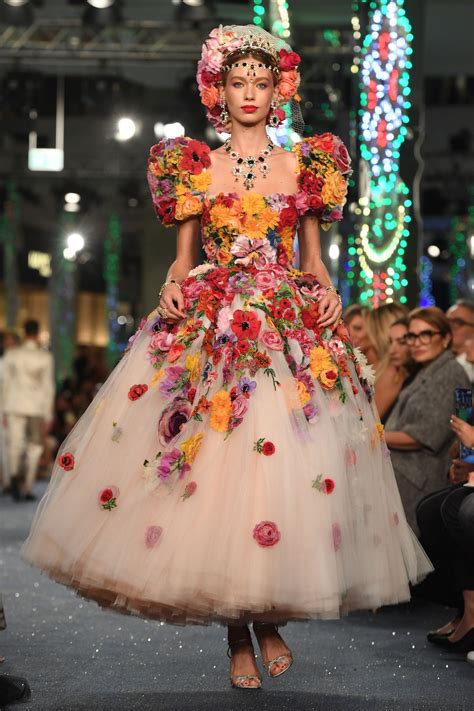 dolce and gabbana floral dress runway|dolce and gabbana famous dresses.